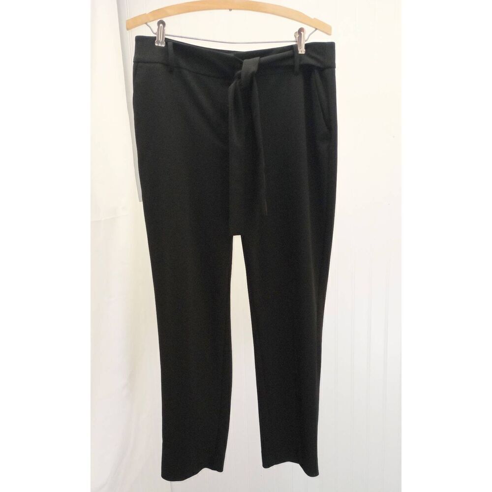 Anne Klein black straight leg tie waist  dress, office pants. Size 14